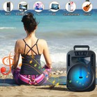 Portable Bluetooth Party Speaker 6 5in Subwoofer Heavy Bass Stereo Sound 4000w 