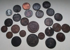 Estate Find  Lot Of 26 Old Canadian And French Coins And Tokens-some Damaged