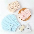 Women s Bow French Drying Cap absorbent Quick-dry no-blow-dry thick Cute Turban