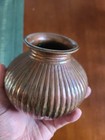 Antique 18th Or 19th Century Indian islamic mughal Engraved Copper Lota  Vase