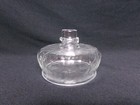 Decorative Antique Vtg  Eapg Clear Glass Low Squat Fountain Pen Ink Well Bottle