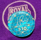 Paris Las Vegas Casino Obsolete Set Of 3  10 00 European Roulette Jetons