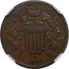 1864 Small Motto   Two Cent Piece   Ngc Vf-20