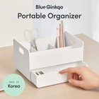 Blue Ginkgo Portable Desk Organizer  White  Made In Korea Portable  White