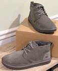 New Ugg Neumel Chukka Boot Charcoal Gray Suede Men s 7 Wool Lined - No Box