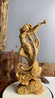 7 8  Chinese Boxwood Wood Hand Carved Flying Fairy Buddha Statue