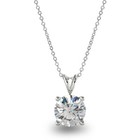 2 Ct Round Cut Gra Moissanite Solitaire Pendant 16 2  Necklace 14k White Gold