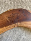 Vtg Australian Aboriginal Boomerang Signed Nympa Tribe Ochre  burnt Pokerwork