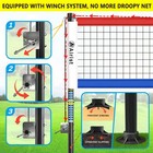 Heavy Duty Volleyball Net Outdoor With Steel Anti-sag System  Adjustable Alum   