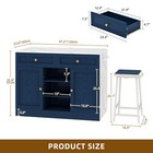 Large Kitchen Island Set With 2 Bar Stools With Storage   Seating Power Outlet