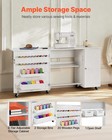 Vevor Folding Sewing Table Multipurpose Sewing Machine Table With Cabinet White