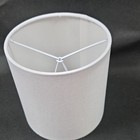 White Fabric Drum Lamp Shade Clip-on Chandelier 5 2  Diameter X 5 2  High