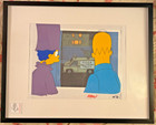 The Simpsons - Homer And Marge Original Production Animation Cel Framed And Coa 