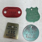 Lot Of 11 Vintage Dog Tag License Tax Rabies Mixed States Counties Cities 1970s