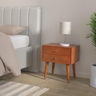 Cupertino Vintage-style Side Table  Two Drawer  Light Walnut