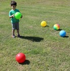 24 Pack 8 5 Inch Playground Balls  red blue green yellow rainbow  Green swish