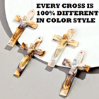 Christian Catholic Protect Cross Crucifix Pendant On 925 Plated Silver 26  Chain