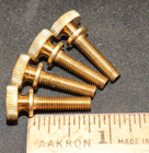 10-32-3 4  Brass Thumb Screws Lot Of 4 For Mechanical Applications