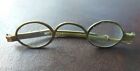 Antique Early Old Vintage Brass Frame Glasses Spectacles Specs 