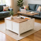White Lift Top Coffee Table With Storage  Square Coffee Table For Living Room Us