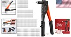 200pc Rivet Gun Kit - 4 Sizes  Interchangeable Nosepieces