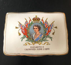 Queen Elizabeth Coronation Trinket Dish Royal Winton Set Of 3