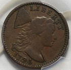 1794 Liberty Cap Large Cent - Hd Of 95  s-69   Pcgs F-det  Incorrect Designation