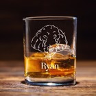 Custom Pet Portrait  Custom Pet Line Art  Personalized Engraved Whiskey Glass