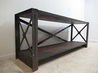 Industrial Steel Reclaimed Wood Console Shelf Sideboard Tv Stand