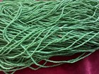 138 Strands Of Antique Greasy Green Seed Beads Size 13 