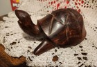 Vintage Wooden Carved Tortoise Ironwood Sculpture Statue Figurine Turtle