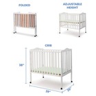 Delta Children Folding Portable Baby Mini Crib With 1 5-inch Mattress  White