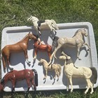 Lot Of  7 Vintage Hartland Plastic Toy Horses Collection