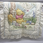 Vintage Disney Classic Winnie The Pooh Bear Crib Set Quilt Nursery Baby