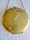 Coin Purse Vanity Mirror Compact Antique Vtg Bliss Brothers Brass Metal Neocurio