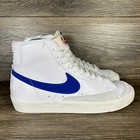 Nike Womens Blazer Mid  77 Blue White Leather Casual Shoes Sneakers Trainers New
