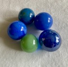 Vtg Lot Glass Marbles solid Colors Green Yellow Red White Black Blue Peewee  y22