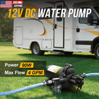 12v Rv Water Pump  4 0 Gpm 45 Psi Diaphragm Pump  12volt Quiet Fresh Water Pump