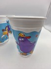 Mcdonald s Plastic 12 Oz Cup Lot Of 6 W  Lids - Ronald Grimace - 1996 - Made Usa