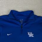 Kentucky Wildcats Sweatshirt Mens Large Blue Nike Quarter Zip Player Used Issued