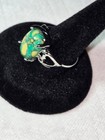Contemporary Women s Ring With Dark Green And Yellow Stone  New   Size 7