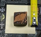 Antique Vtg Copper American Flag Letterpress Print Type Ornament Cut Stamp Block
