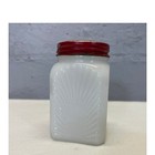 Vintage White Milk Glass Pepper Shaker Dutch Boy Fisherman Mid Century Kitchen 