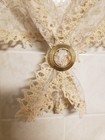 Vintage Lace Collar Shaw Gathered Brooch Accessory Costume Antique Grandma Core