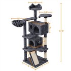 57in Multi-level Cat Tree Cat Condo With Scratching Posts Kittens Activity Tower