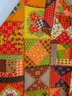 Vintage Mid-century Modern 1970s Orange Brown Yellow Mcm Apron Handmade