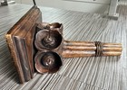 Vintage Carved Wood Wall Shelf   Bracket Flowers Floral Bouquet