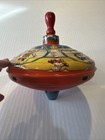Vintage Snow White And 7 Dwarfs Tin Lithograph Spinning Top Lbz W  Germany Toy