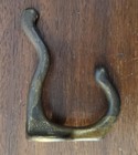 Vintage Brass Cast Double Coat Hook