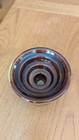 Vintage Brown Ceramic Drip Glaze Candle Holder Pillar Taper 1970s Home Decor